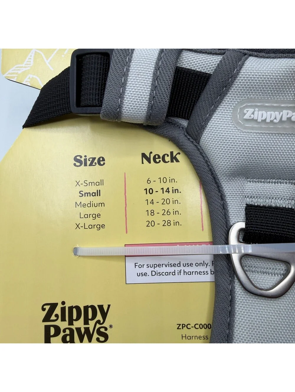 ZippyPaws No Pull Dog Harness Small Gray Grey 10 to 20 lbs ZPC-C0002 Zippy Paws
